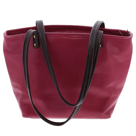 ALTAI MADE IN USA ART BAG RED BROWN LEATHER VGUC CHICAGO BULLS RED COLOR - Picture 3 of 16